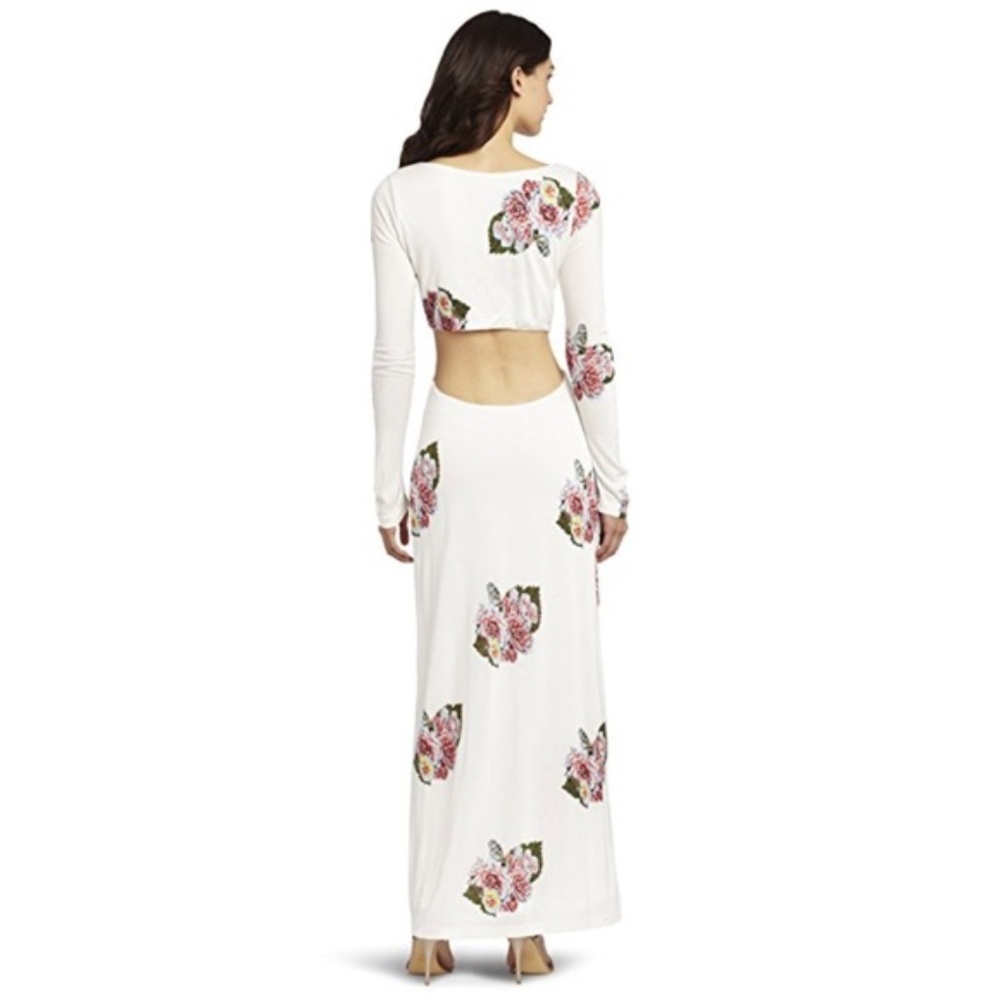 Floral Maxi with Dramatic Open Back - Picture 2 of 4